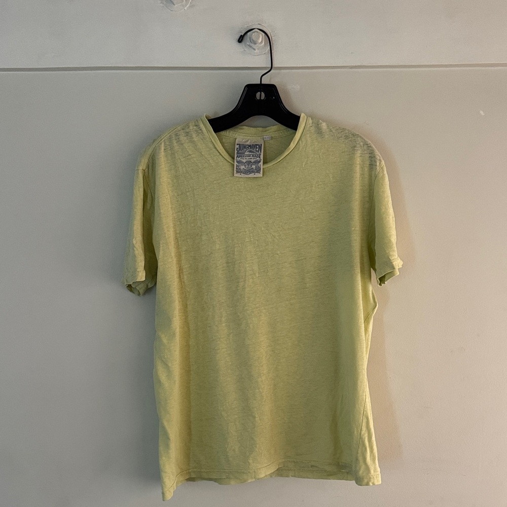 Jungmaven Women's Short Sleeve Tee in Pale Lemon